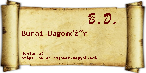 Burai Dagomér névjegykártya